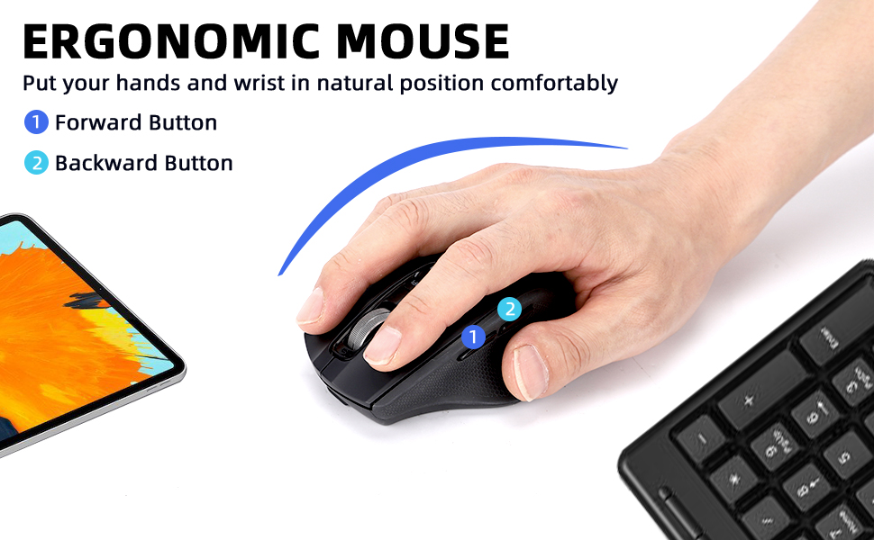 ergonomic bluetooth mouse