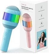 Karaoke Machine for Kids Adults, Portable Bluetooth Microphone Song Toys with LED Light, Best Chr...