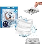 INVIHUG 25 Pack, Disposable Shower Drain Hair Catcher, Shower Drain Hair Catcher Mesh Stickers fo...