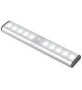 Motion Sensor Cabinet Lights,USB Rechargeable 10 LED Portable Cordless Closet Lighting,Wireless U...