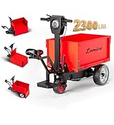 Lomive Electric Steel Transport Cart 2300lbs Capacity Power Material Handling Side Detachable, Co...