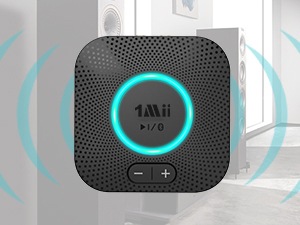 Collection of smart home devices or sensors shown against blue-tinted backgrounds. Devices appear to be security or monitoring equipment.