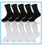 Kids Classic Crew Socks 10 Pairs Child Boy Girls Athletic Cotton Basic School Uniform Breathable