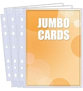 50 Pack Jumbo Card Sleeves for A5 3/6 Ring Binders, 5.9