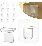 AccEncyc 12 Pcs Punch Free Shelf Support Pegs Self Adhesive Shelves Clips Shelf Pegs for Shelves ...