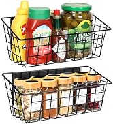 Magnetic Shelf for Fridge, 2 Pack Seasoning Organizer with Strong Magnets for Kitchen Organizatio...
