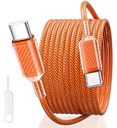 Jelanry 6.6FT USB C to USB C Charging Cable for Apple iPhone Air 17 16e 15 Pro Max, 3A 60W Nylon ...