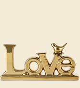 Love Sign Decoration - Gold Bird Sculpture Personalized Love Decor for Home, Living Room, Bedroom...