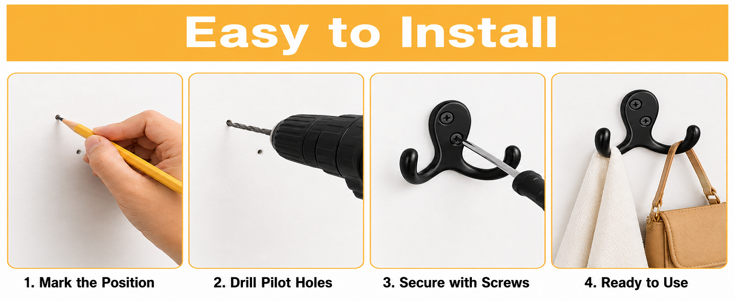 black coat hooks