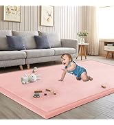 ILPEOD Baby Play Mat for Floor Nursery Rug Muscle Mat Area Rug Playroom Rug 50"x50" Playpen Mat M...