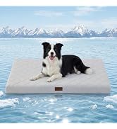 ZOMISIA Orthopedic Cooling Dog Bed XL for Crate, Q-Max>0.5 Cooling Mat with Removable Washable Co...
