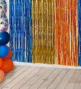 Foil Fringe Curtains Backdrop Birthday Party Decorations