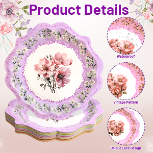 Floral Paper Plates