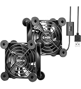 MEGAttA M8 "Dual" Fan 80mm Quiet Silent Fan, USB Cooling Fan for Game Consoles AV Amplifier Recei...
