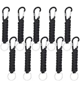 EOTW Paracord Keychain Carabiner Key Chain Lanyard Braided with Aluminum Clip D Ring for Water Bo...