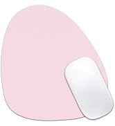 Velluxion Teardrop Mouse Pad Pink, 7.3 x 8 in Small Portable Mousepad with Non-Slip Base for Lapt...