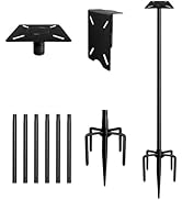 Ansionsol 105 Inch Smart Bird Feeder Pole with 5-Prong Base, Adjustable Bird House Pole Mount Kit...