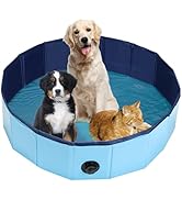 AMGSH Dog Whelping Box, Foldable Birthing Pool for Dogs, Whelping Pool for Puppies, Poartable Pla...