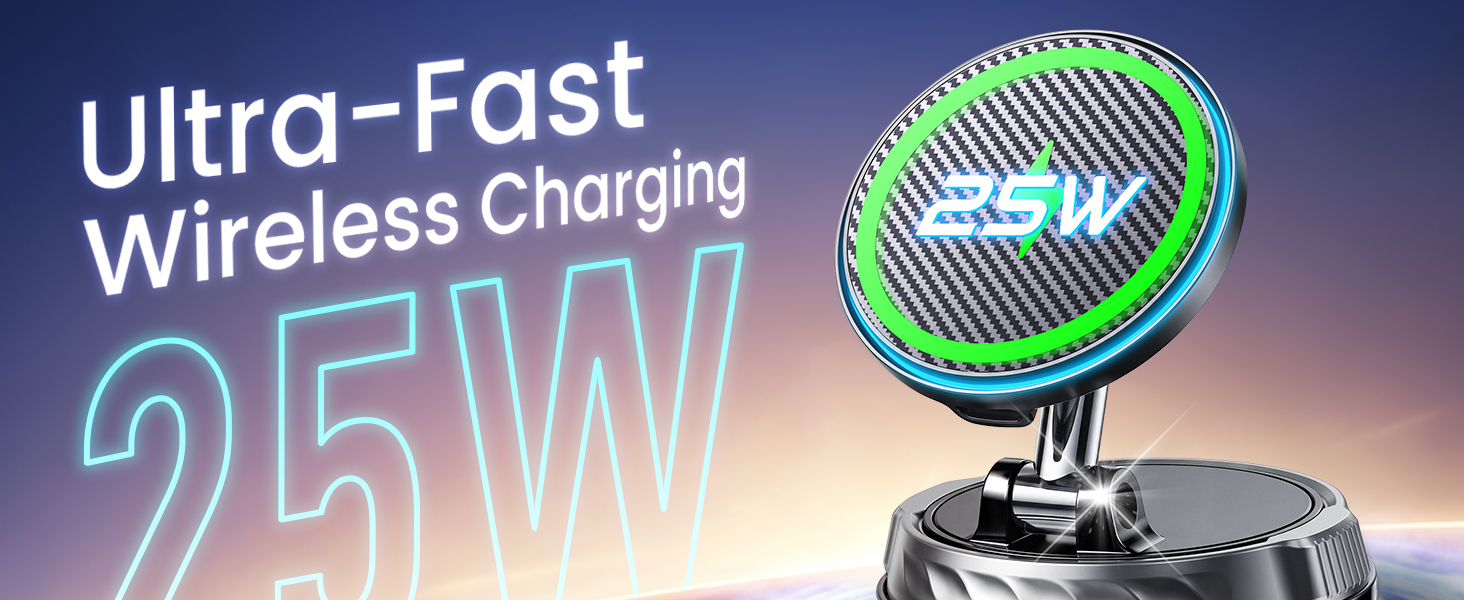 25W fast magsafe car mount charger for iphone16/17/18promax