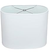 Aspen Creative 37001A Transitional Oval Hardback Shaped Spider Construction Lamp Shade in Off-Whi...