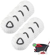 8 Pack Mop Replacement Head, Ailengy 100% Microfiber Mop Refills Spin Mop Replacement Head, 360 M...