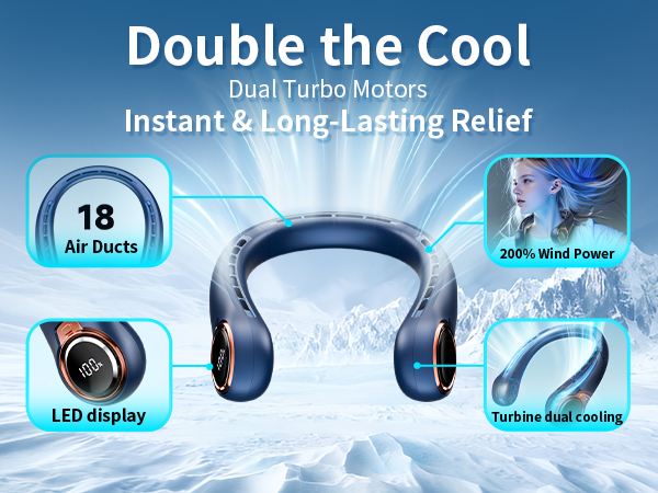 personal fans portable rechargeable portable fan rechargeable neck cooler wearable fan