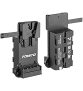 FOMITO NP-F970 F750 F550 Dummy Battery to V-Mount Plate Power Adapter for Camera Monitor Neewer F...