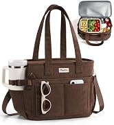 Bagstellar Corduroy Lunch Box for Women Insulated Lunch Bag Cooler Tote Bag | Wide Opening Adult ...