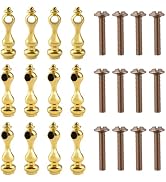 INCREWAY 12Pcs Railing Bracket Spindles Furniture Connectors, Metal Shelf Mounting Base, Decorati...