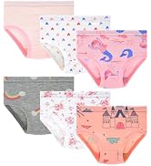 HYCLES Little Girls Underwear, Toddler Girls Soft Cotton Undies Kids Panties (6-pack)