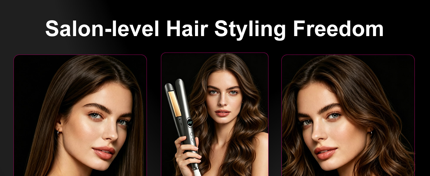 2026 Upgraded 2-in-1 Hair Straightener & Curler