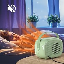 Quiet desk heater
