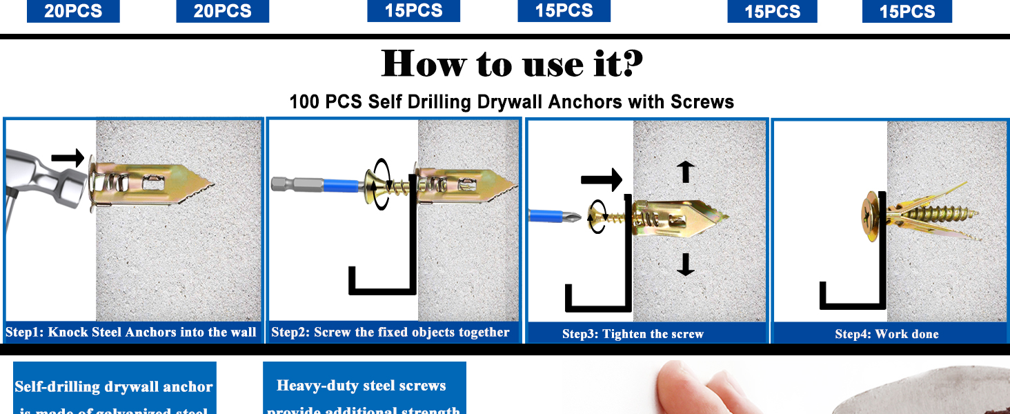 drywall self drilling anchors