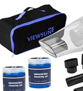 Viewsun 18PCS Car Cleaning Kit, Car Interior Detailing Kit with Blue High Power Handheld Vacuum, ...