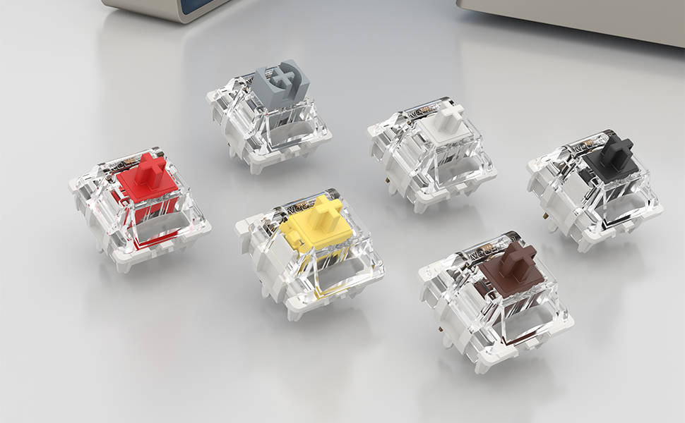 GATERON-G PRO Yellow 3.0-Pre Lubed-5 Pins-RGB Keyboard Switches for MX Mechanical Keyboard