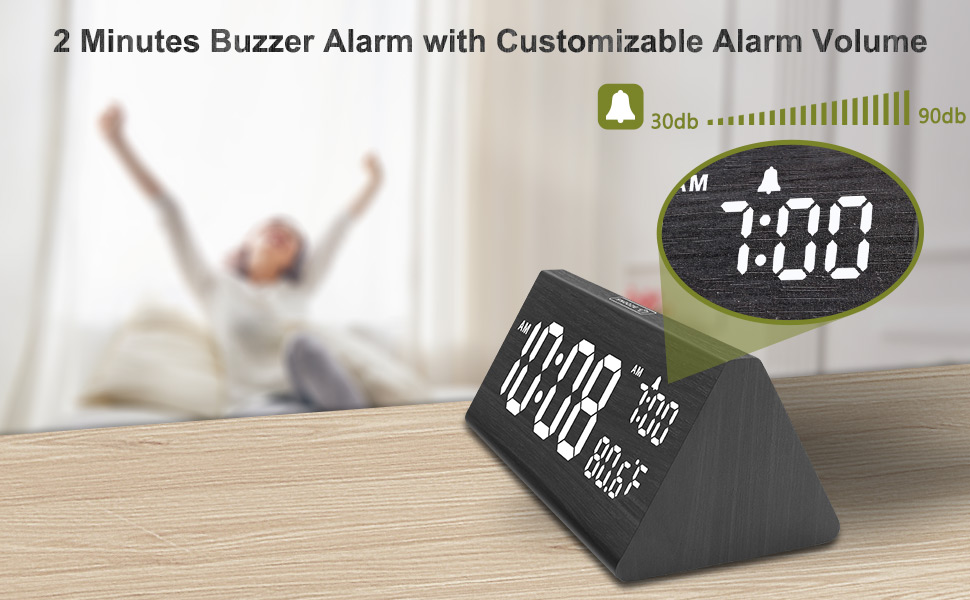 wood alarm clock
