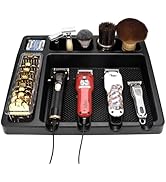 Large Barber Organizer Station, 16 x 12.5 Barber Tray for Clippers & Guards, Duster Brush, Salon ...