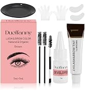 2-In-1 Eyelash & Eyebrow Color Kit, Professional Lash and Brow Color Kit DIY Hair Coloring for Sa...