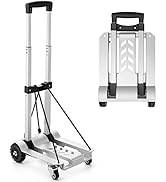 KEDSUM Foldable Aluminum Panel Hand Truck, Portable 270 lbs Lightweight Utility Cart for Travel, ...