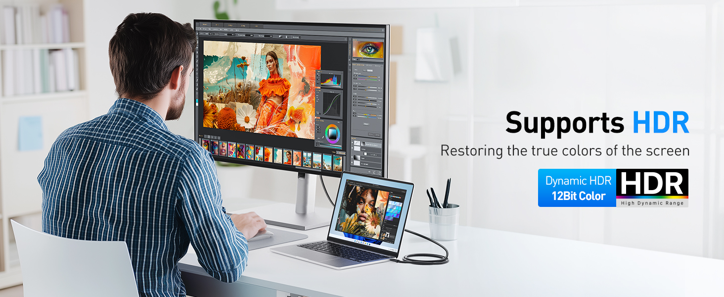 USB C to DisplayPort 1.4 Cable