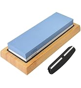 Gunpla Knife Sharpening Stone 1000/6000 Grit Whetstone with Non-Slip Rubber Bamboo Base and Angle...