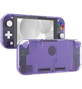 eXtremeRate Clear Atomic Purple DIY Replacement Shell for Nintendo Switch Lite, NSL Handheld Cont...