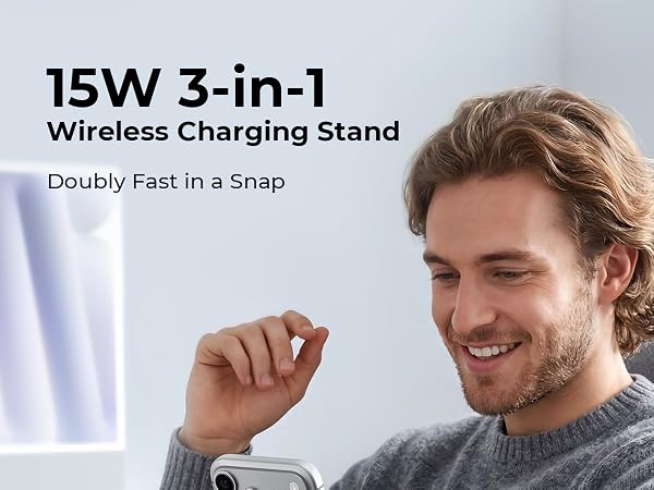 phone and watch charger station for iphone
