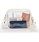 HIGH FIT Clear Crossbody Bag Stadium Approved Clear Purse - Transparent Messenger Bag with Front ...