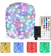 Outdoor String Lights - 80 Ft Rope Lights with 240 Color Changing LEDs, Waterproof & Plug-in for ...