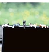 Rislobx Cat Car Dashboard Decorations, 5PCS Cute Cat Rearview Mirror Decor, Fun Car Interior Orna...