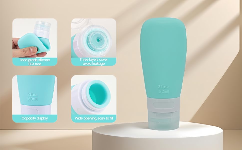 silicone travel containers