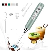 Colarlemo Milk Frother Handheld Rechargeable, Frother Wand Drink Mixer Electric Whisk for Coffee,...