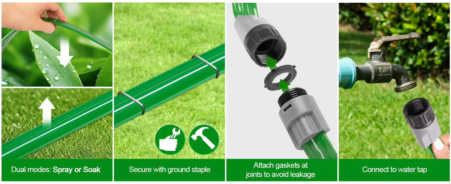 sprinkler hose with holes