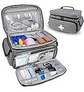 Boczif First Aid Kit, First Aid Storage Carry Bag, Pill Bottle Organizer for Emergency Trauma Med...